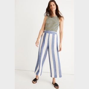Madewell Huston Pull-On Crop Pants Parrot Stripe